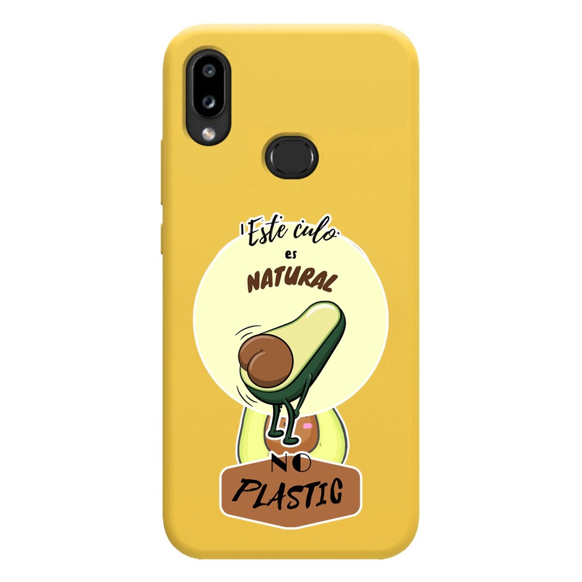 Funda Silicona Líquida Amarilla para Samsung Galaxy A10s diseño Culo Natural Dibujos