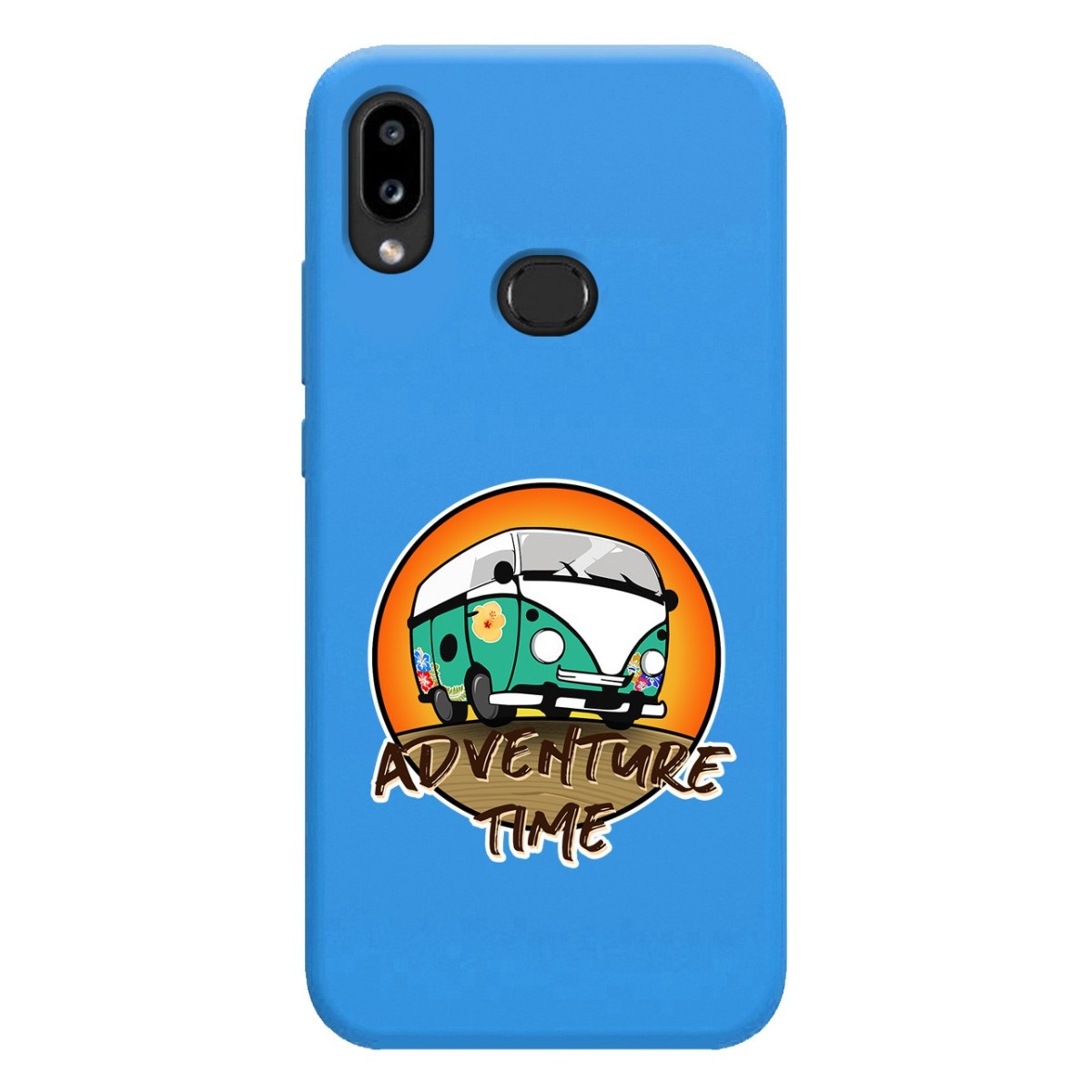 Funda Silicona Líquida Azul para Samsung Galaxy A10s diseño Adventure Time Dibujos