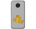 Funda Gel Tpu para Motorola Moto E4 Plus Diseño Leones Dibujos