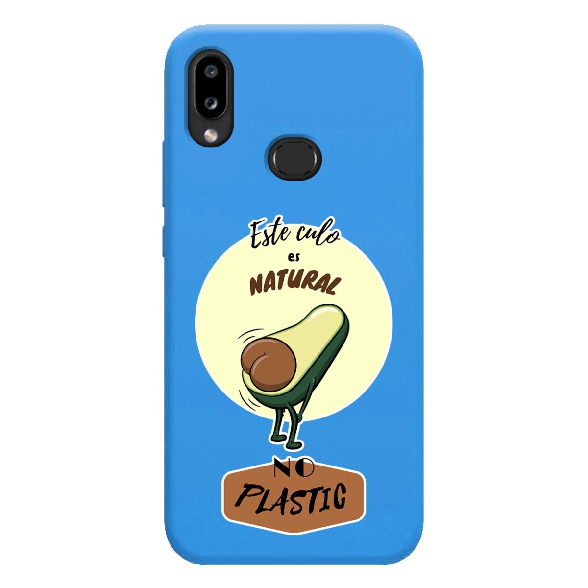 Funda Silicona Líquida Azul para Samsung Galaxy A10s diseño Culo Natural Dibujos