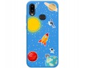 Funda Silicona Líquida Azul para Samsung Galaxy A10s diseño Espacio Dibujos