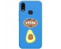 Funda Silicona Líquida Azul para Samsung Galaxy A10s diseño Vegan Life Dibujos