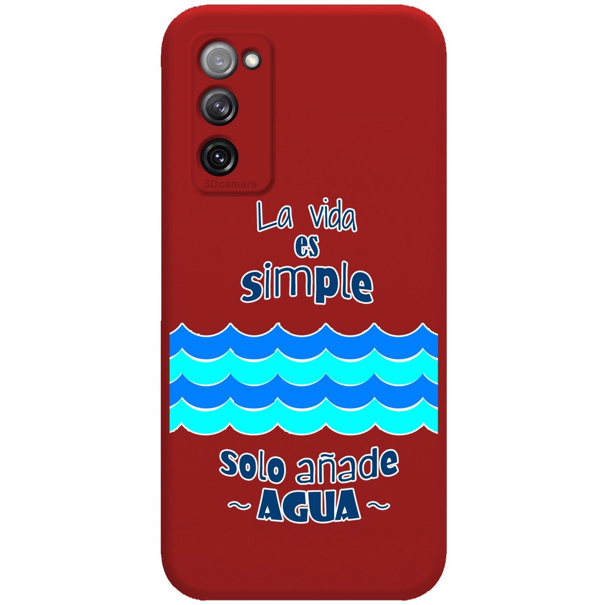Funda Silicona Líquida Roja para Samsung Galaxy S20 FE diseño Agua Dibujos