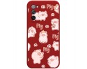 Funda Silicona Líquida Roja para Samsung Galaxy S20 FE diseño Cerdos Dibujos