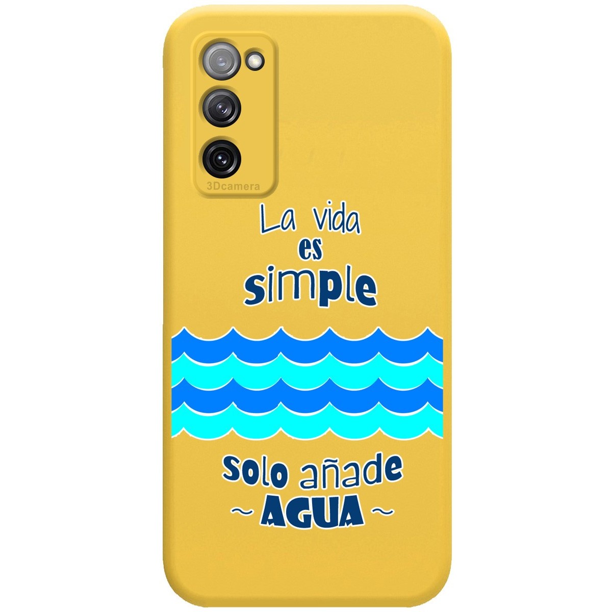 Funda Silicona Líquida Amarilla para Samsung Galaxy S20 FE diseño Agua Dibujos