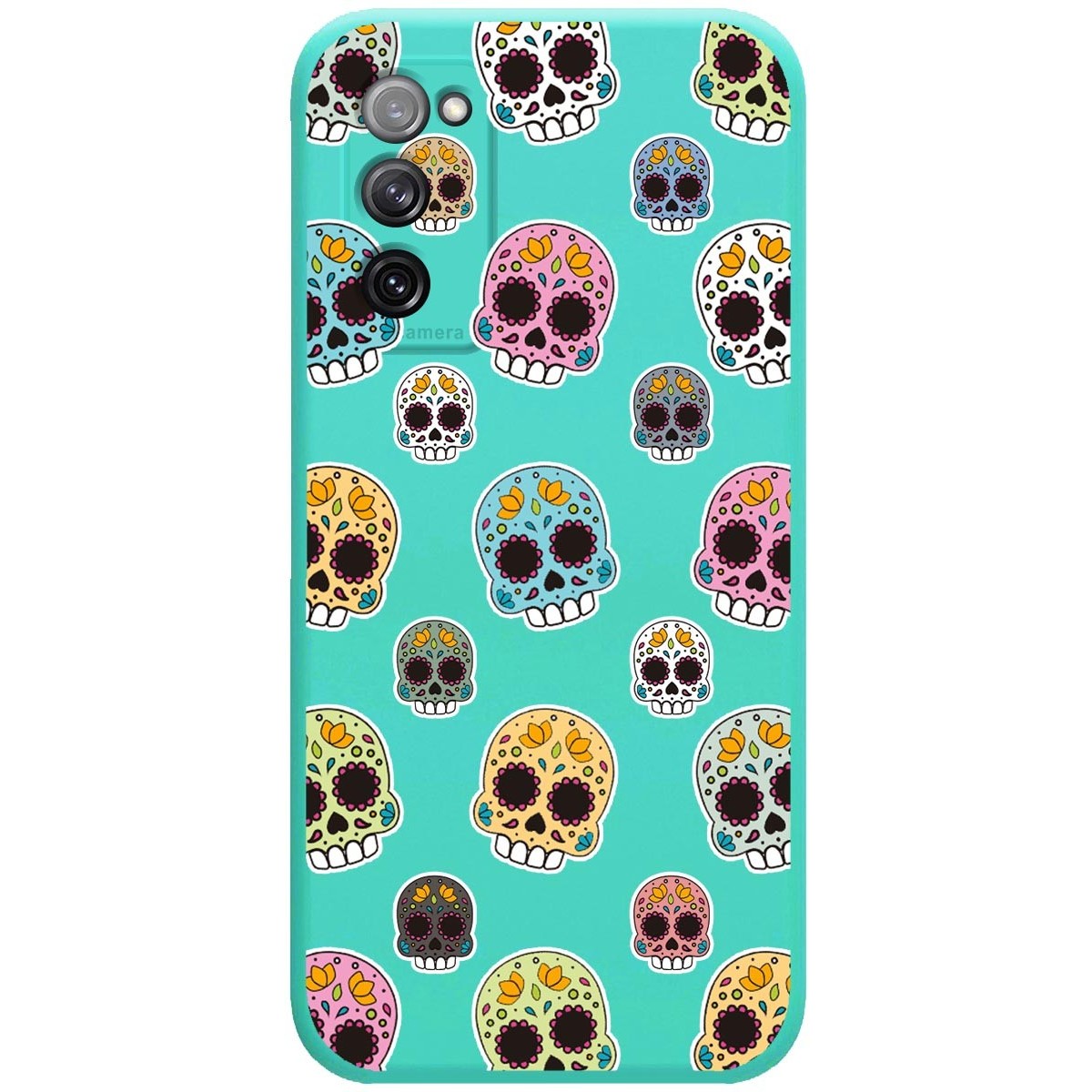 Funda Silicona Líquida Verde para Samsung Galaxy S20 FE diseño Catrina Dibujos