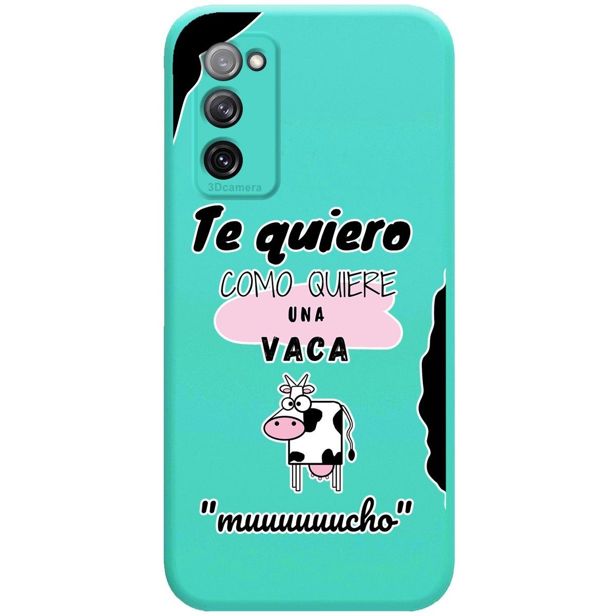 Funda Silicona Líquida Verde para Samsung Galaxy S20 FE diseño Vaca Dibujos