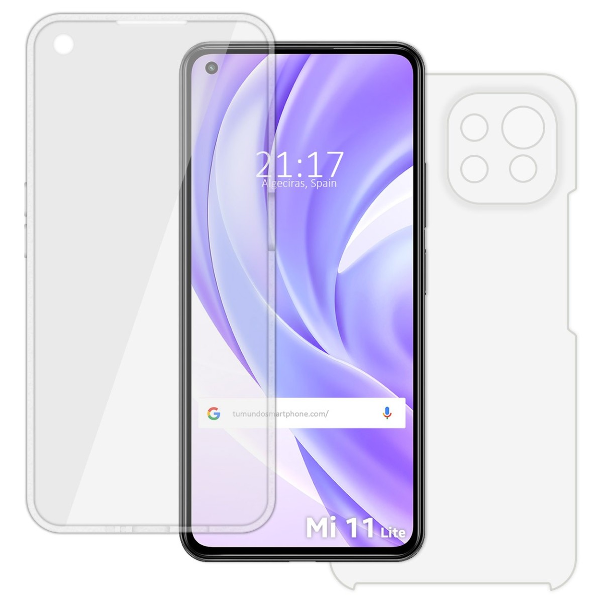 Funda Doble Transparente Pc + Tpu Full Body 360 para Xiaomi Mi 11 Lite 4G / 5G / 5G NE