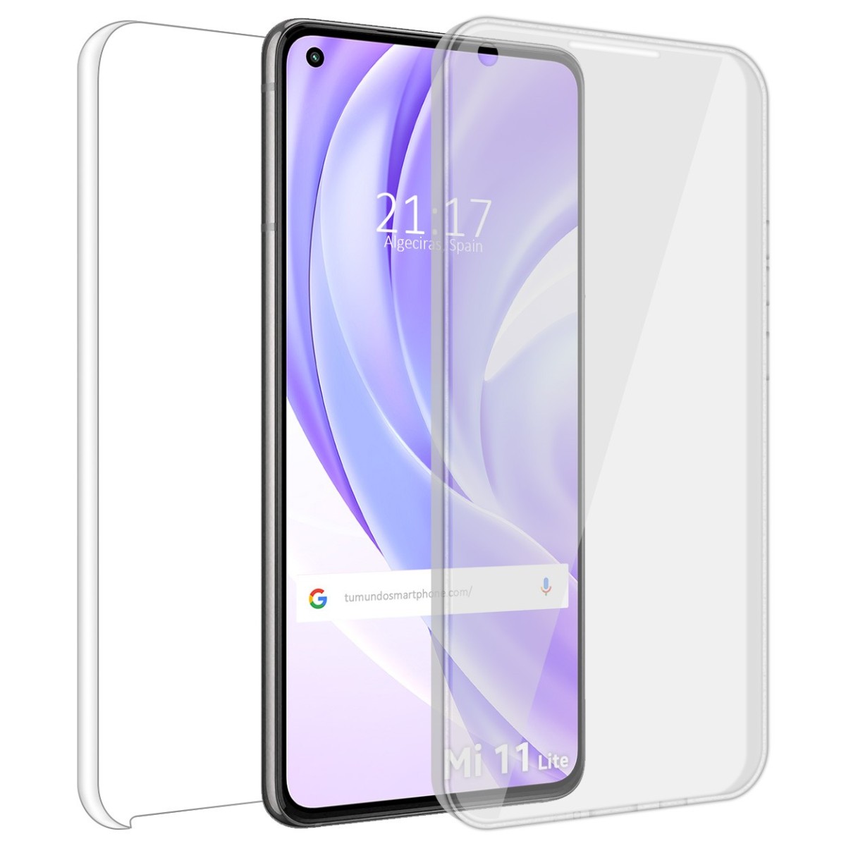 Funda Doble Transparente Pc + Tpu Full Body 360 para Xiaomi Mi 11 Lite 4G / 5G / 5G NE