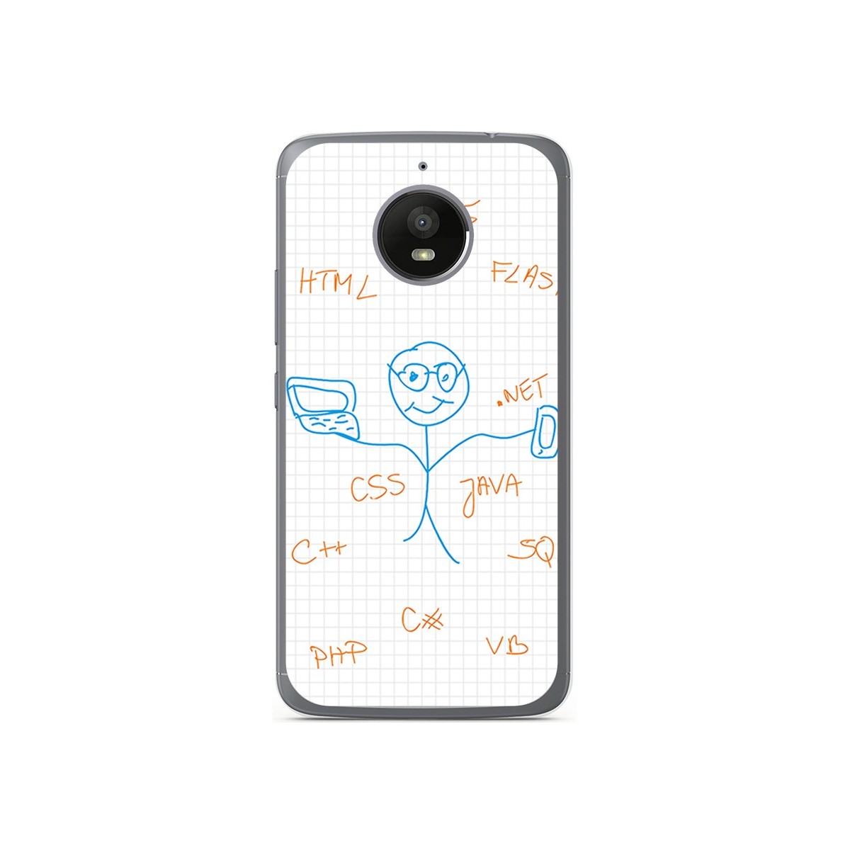 Funda Gel Tpu para Motorola Moto E4 Plus Diseño Informatico Dibujos