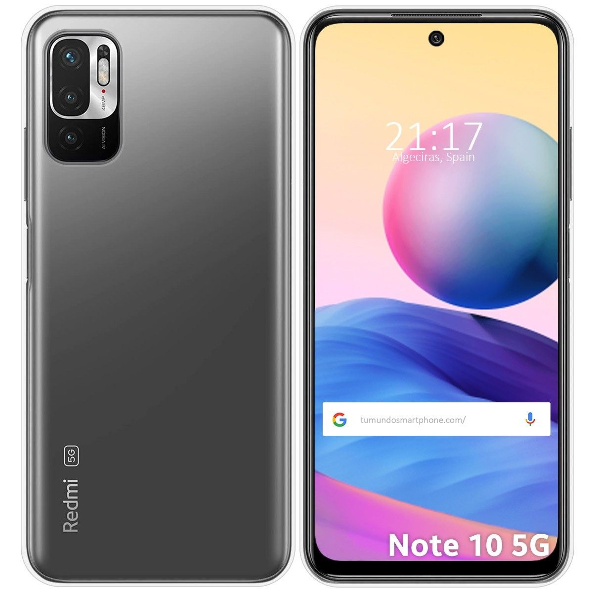 Funda Silicona Gel TPU Transparente para Xiaomi Redmi Note 10 5G / Poco M3 Pro 5G