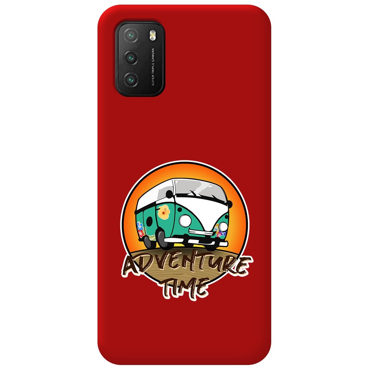 Funda Silicona Líquida Roja para Xiaomi POCO M3 / Redmi 9T diseño Adventure Time Dibujos