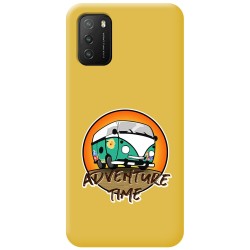 Funda Silicona Líquida Amarilla para Xiaomi POCO M3 / Redmi 9T diseño Adventure Time Dibujos