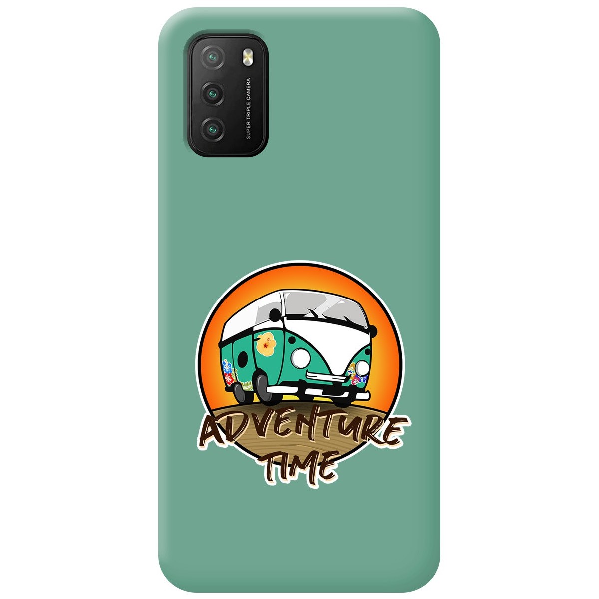 Funda Silicona Líquida Verde para Xiaomi POCO M3 / Redmi 9T diseño Adventure Time Dibujos
