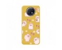 Funda Silicona Líquida Amarilla para Xiaomi Redmi Note 9T 5G diseño Cerdos Dibujos