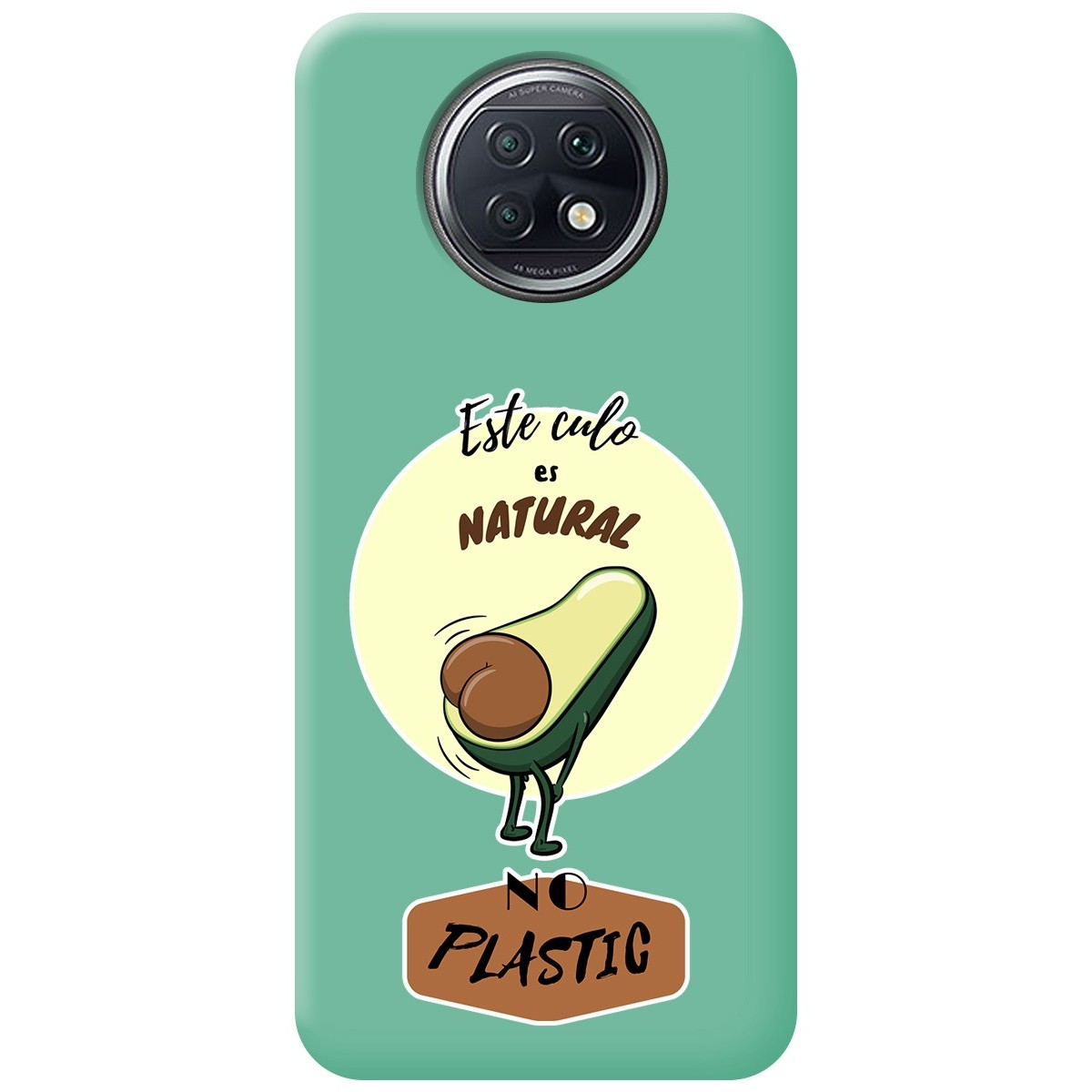 Funda Silicona Líquida Verde para Xiaomi Redmi Note 9T 5G diseño Culo Natural Dibujos