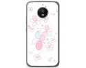 Funda Gel Tpu para Motorola Moto E4 Plus Diseño Flores Minimal Dibujos