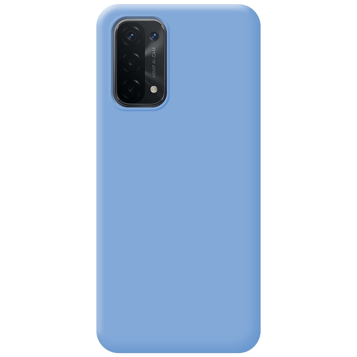 Funda Silicona Líquida Ultra Suave para Oppo A54 5G / A74 5G color Azul