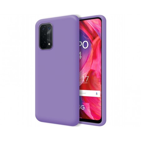 Funda Silicona Líquida Ultra Suave para Oppo A54 5G / A74 5G color Morada