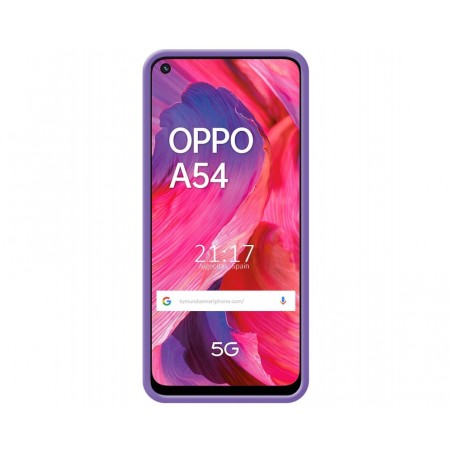 Funda Silicona Líquida Ultra Suave para Oppo A54 5G / A74 5G color Morada