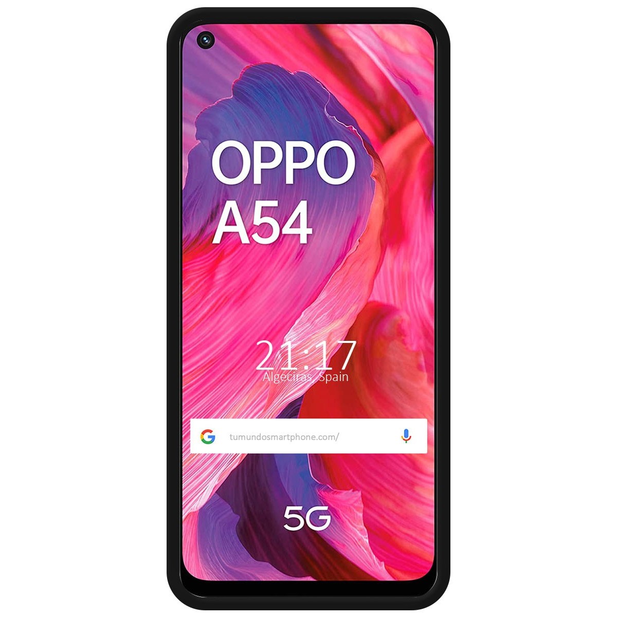 Funda Silicona Líquida Ultra Suave para Oppo A54 5G / A74 5G color Negra
