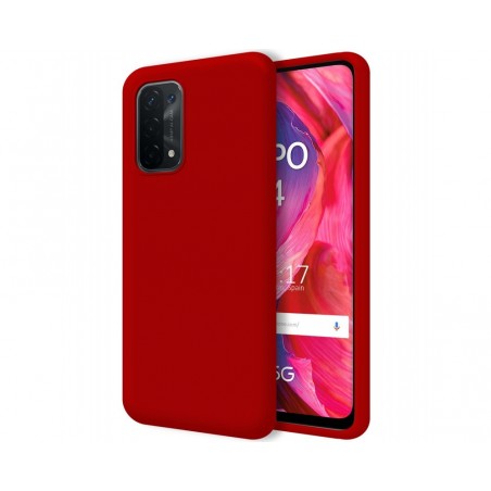 Funda Silicona Líquida Ultra Suave para Oppo A54 5G / A74 5G color Roja