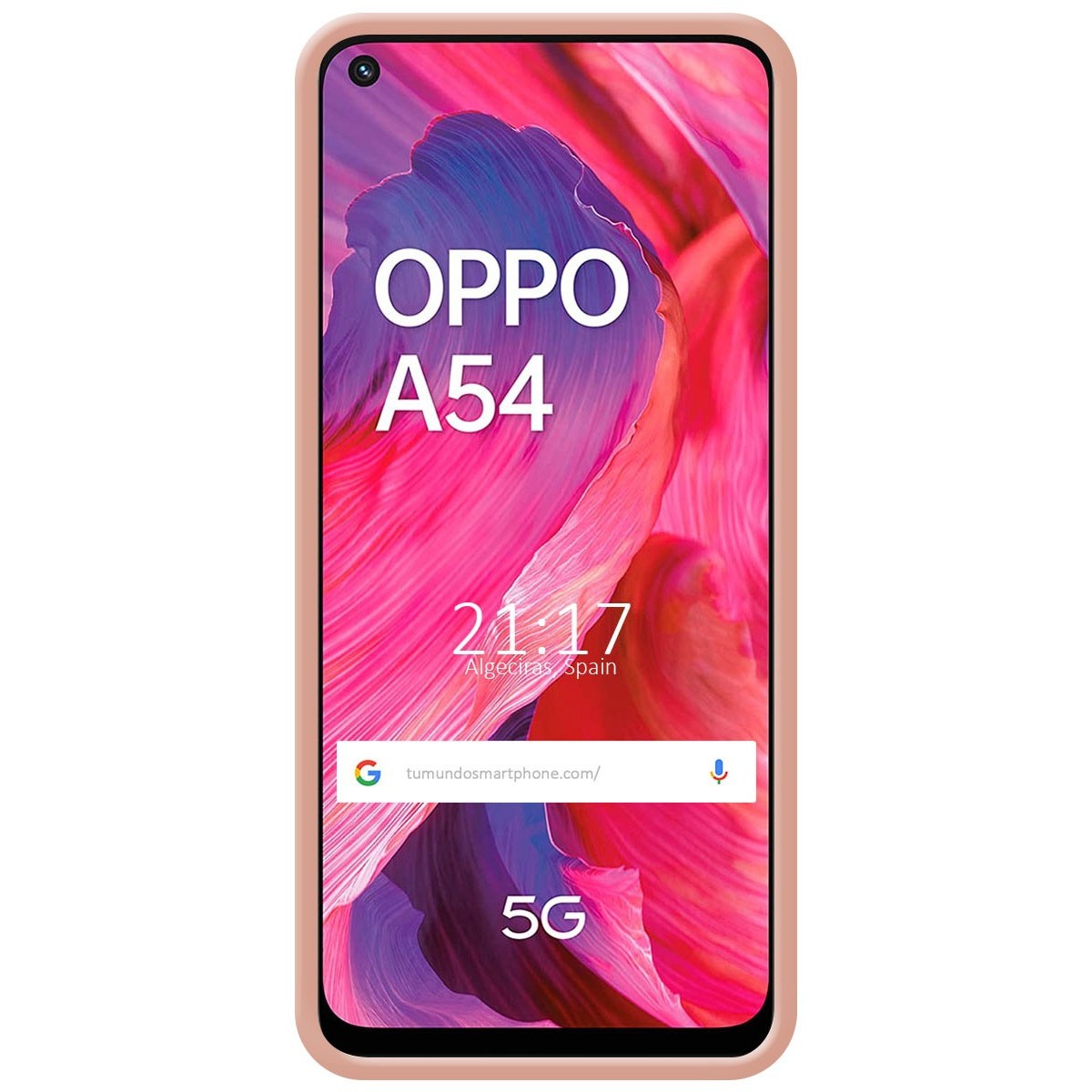 Funda Silicona Líquida Ultra Suave para Oppo A54 5G / A74 5G color Rosa