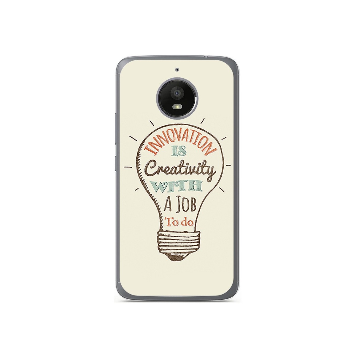 Funda Gel Tpu para Motorola Moto E4 Plus Diseño Creativity Dibujos