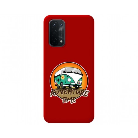 Funda Silicona Líquida Roja para Oppo A54 5G / A74 5G diseño Adventure Time Dibujos