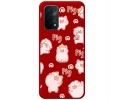 Funda Silicona Líquida Roja para Oppo A54 5G / A74 5G diseño Cerdos Dibujos