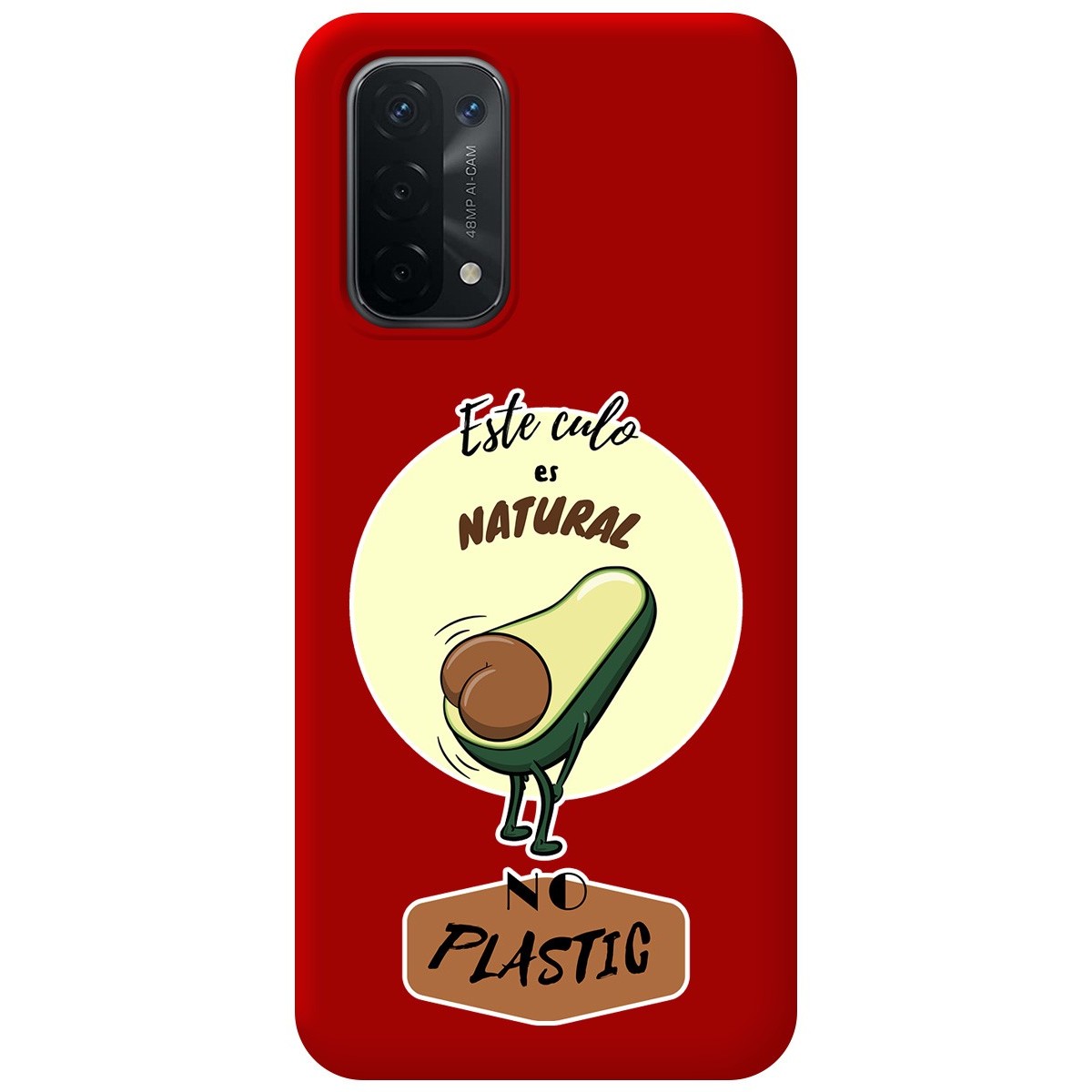 Funda Silicona Líquida Roja para Oppo A54 5G / A74 5G diseño Culo Natural Dibujos