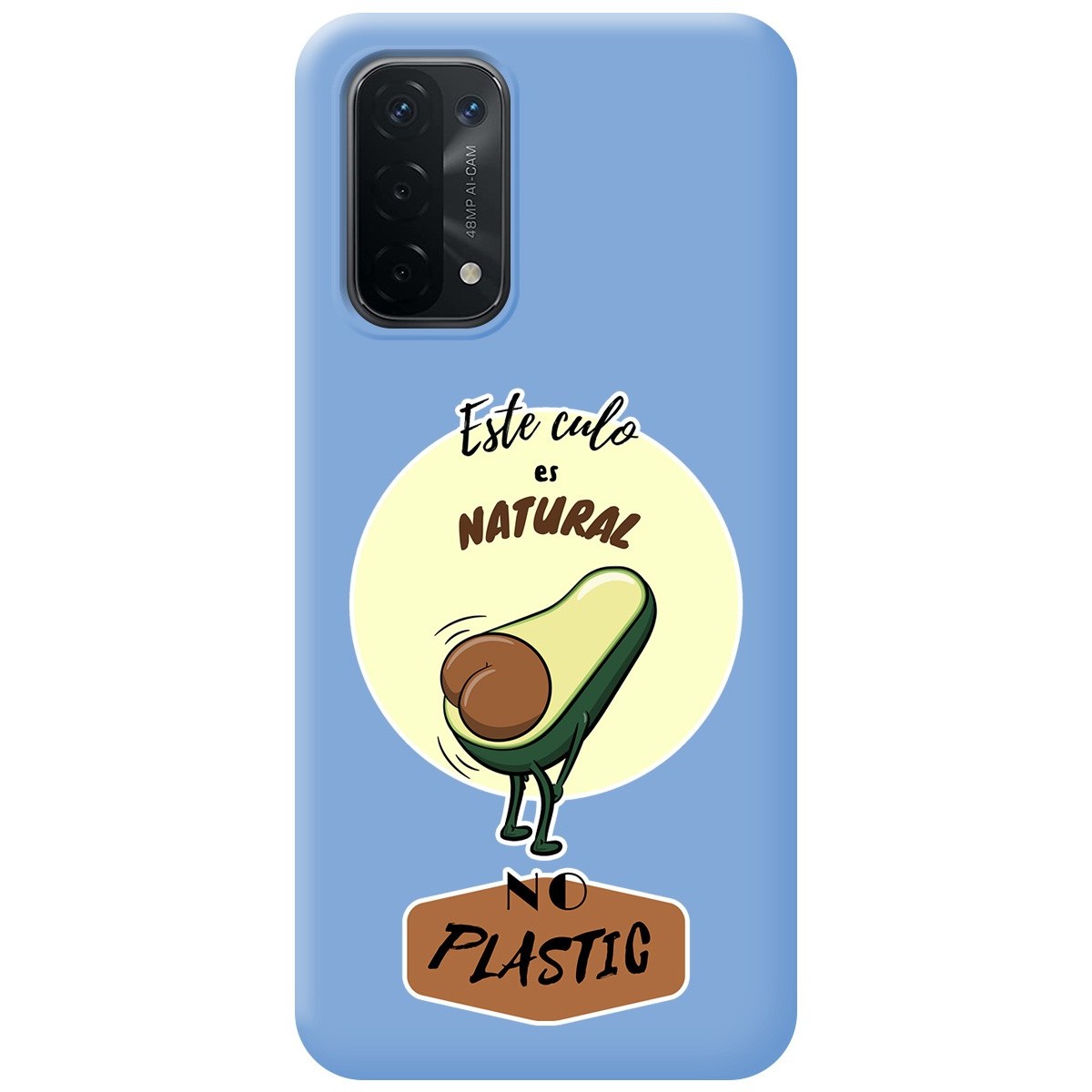 Funda Silicona Líquida Azul para Oppo A54 5G / A74 5G diseño Culo Natural Dibujos