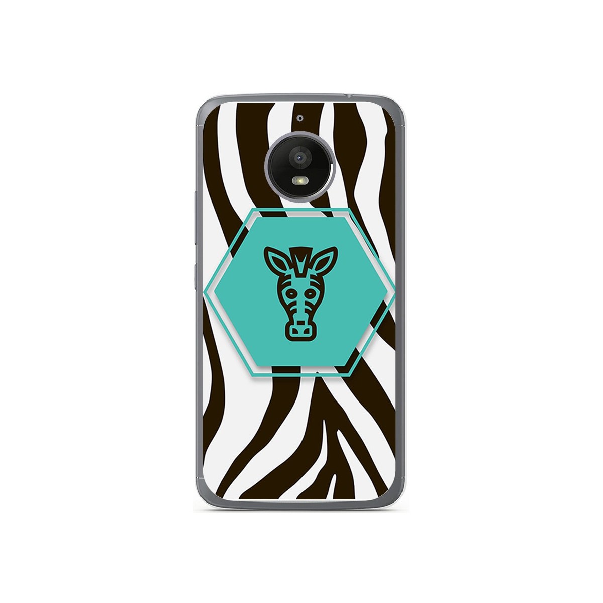 Funda Gel Tpu para Motorola Moto E4 Plus Diseño Cebra Dibujos
