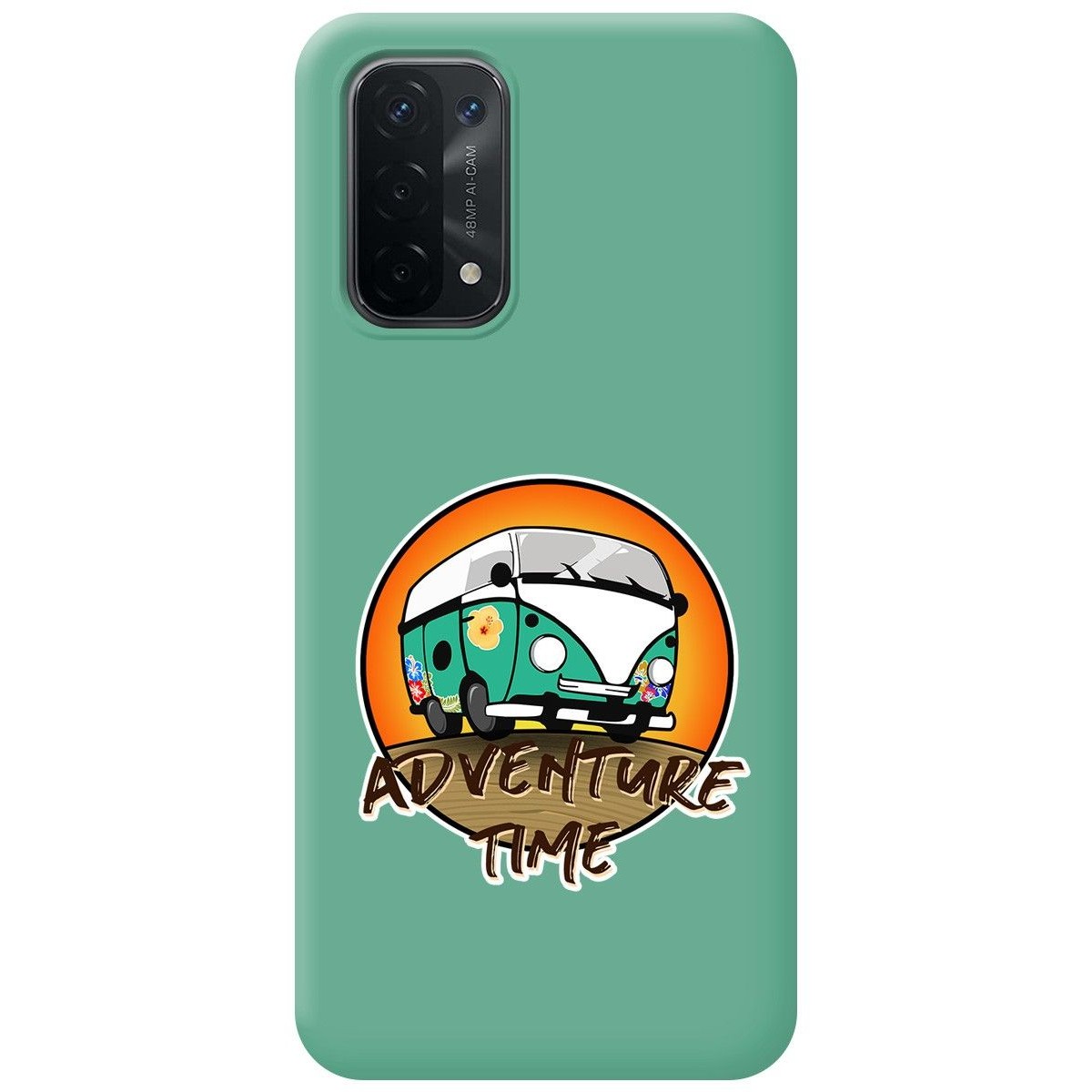Funda Silicona Líquida Verde para Oppo A54 5G / A74 5G diseño Adventure Time Dibujos
