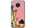 Funda Gel Tpu para Motorola Moto E4 Plus Diseño Brochas Dibujos