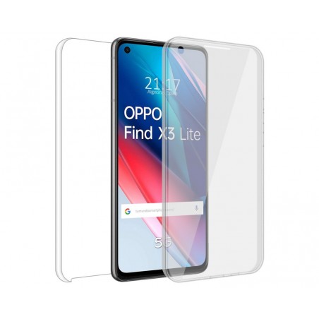 Funda Doble Transparente Pc + Tpu Full Body 360 para Oppo Find X3 Lite 5G