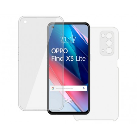 Funda Doble Transparente Pc + Tpu Full Body 360 para Oppo Find X3 Lite 5G