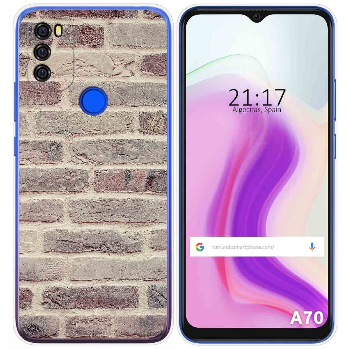 Funda Gel Tpu para Blackview A70 diseño Ladrillo 01 Dibujos