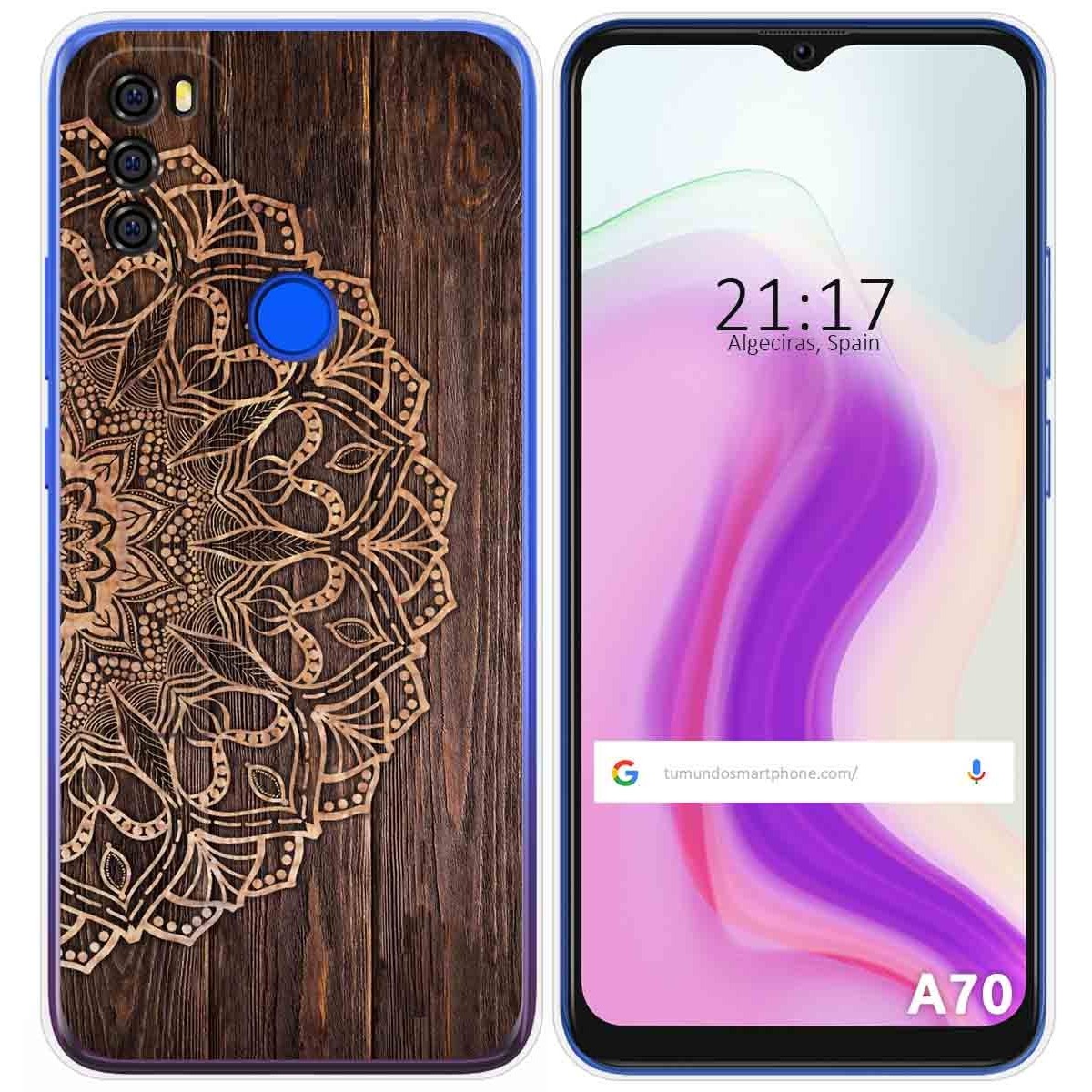 Funda Gel Tpu para Blackview A70 diseño Madera 06 Dibujos