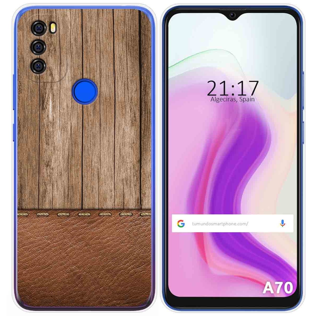 Funda Gel Tpu para Blackview A70 diseño Madera 09 Dibujos
