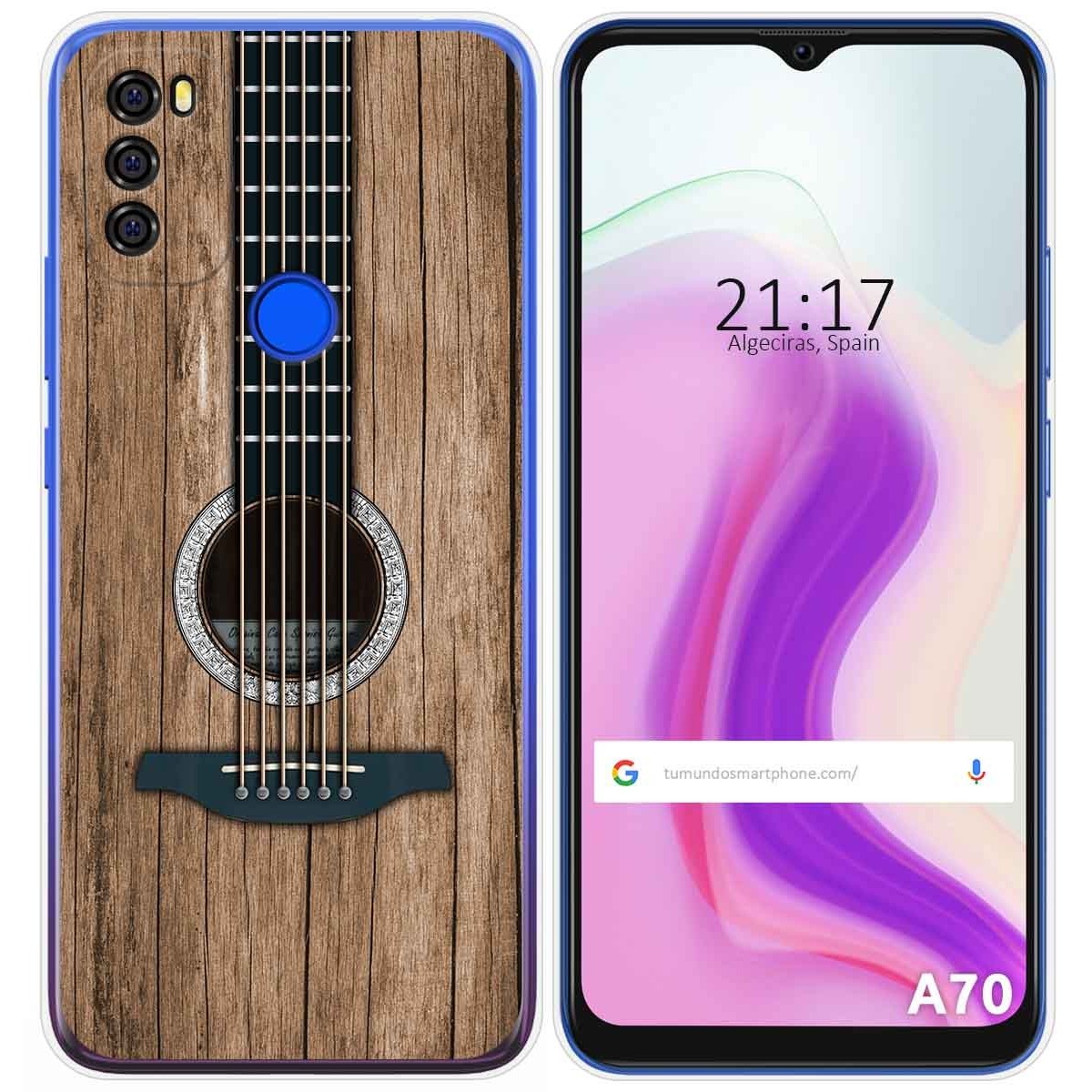 Funda Gel Tpu para Blackview A70 diseño Madera 11 Dibujos