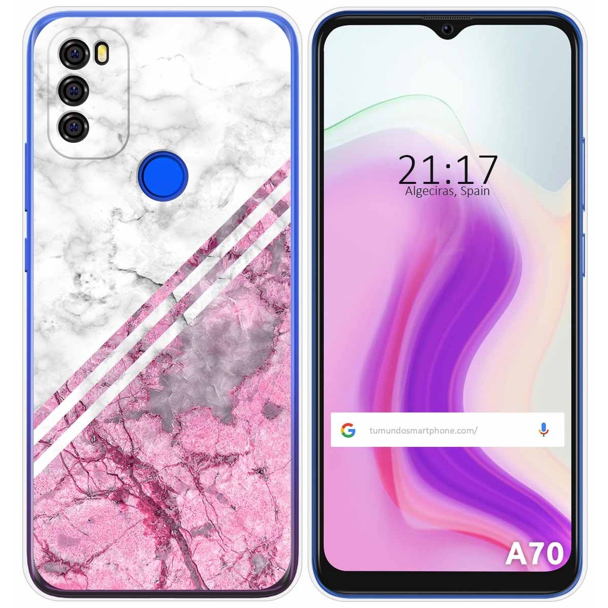 Funda Gel Tpu para Blackview A70 diseño Mármol 03 Dibujos
