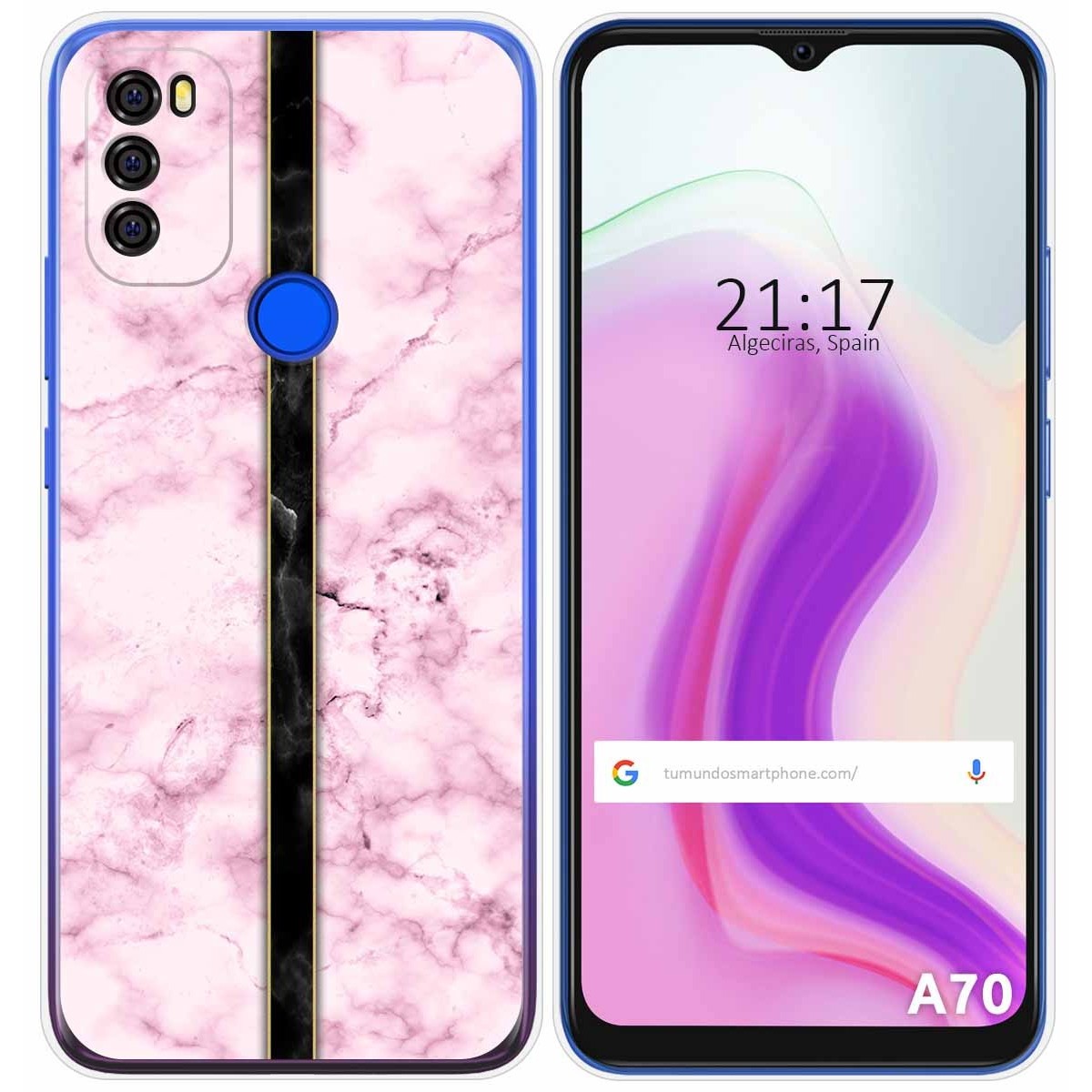 Funda Gel Tpu para Blackview A70 diseño Mármol 04 Dibujos