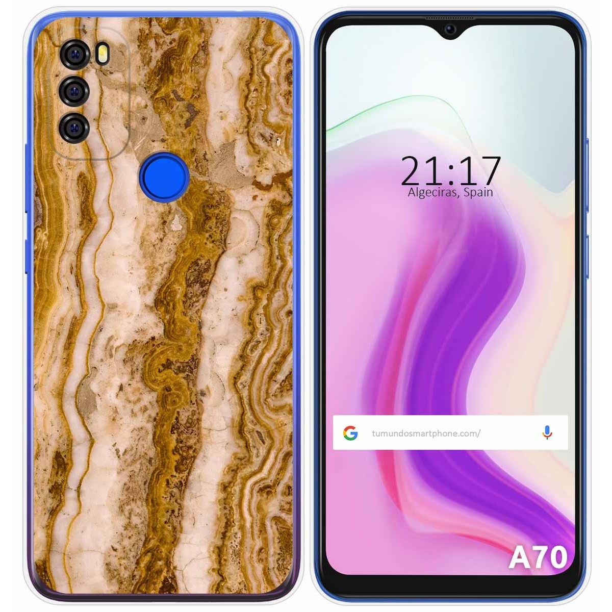 Funda Gel Tpu para Blackview A70 diseño Mármol 10 Dibujos