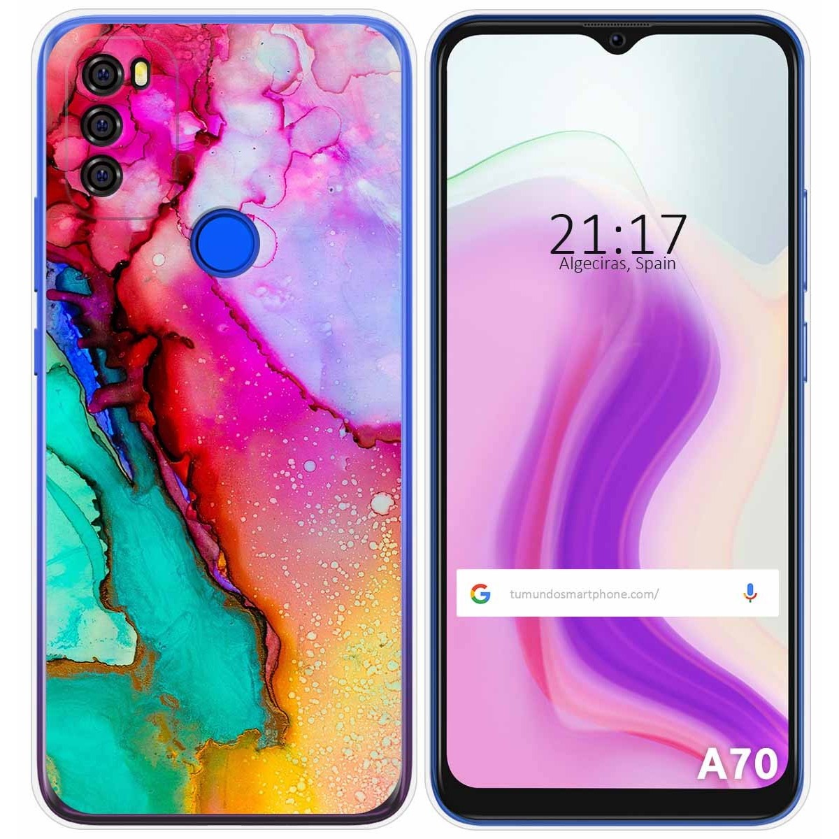 Funda Gel Tpu para Blackview A70 diseño Mármol 15 Dibujos