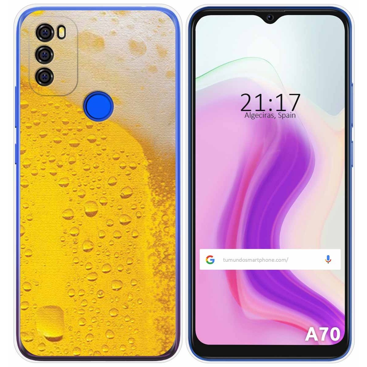 Funda Gel Tpu para Blackview A70 diseño Cerveza Dibujos