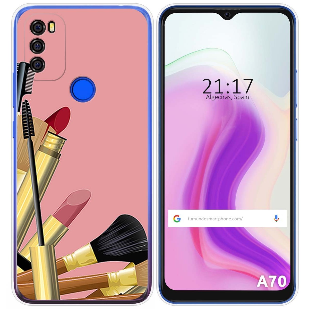 Funda Gel Tpu para Blackview A70 diseño Brochas Dibujos