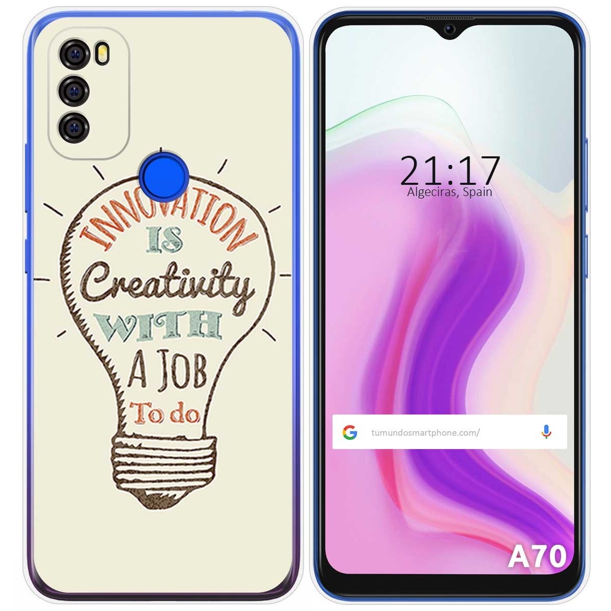 Funda Gel Tpu para Blackview A70 diseño Creativity Dibujos