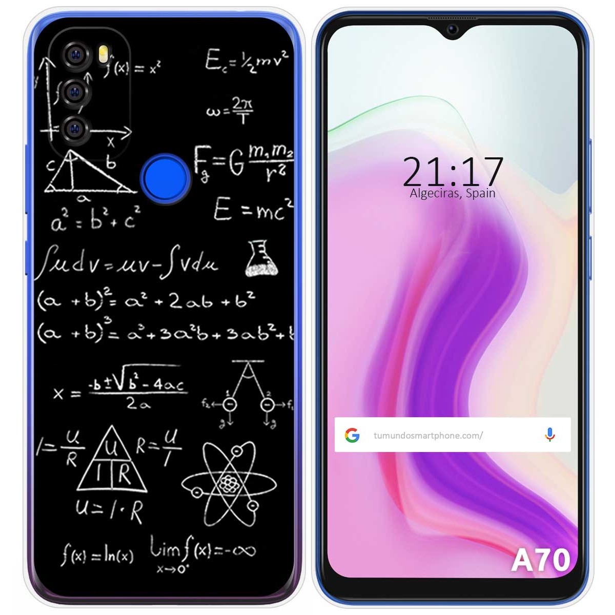 Funda Gel Tpu para Blackview A70 diseño Formulas Dibujos