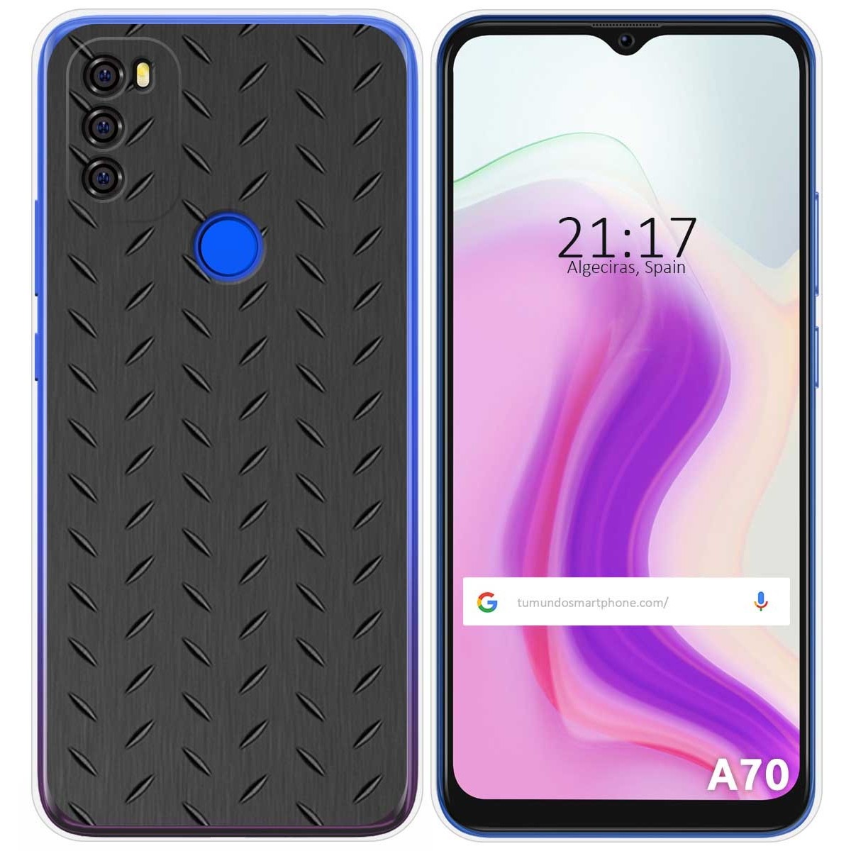 Funda Gel Tpu para Blackview A70 diseño Metal Dibujos